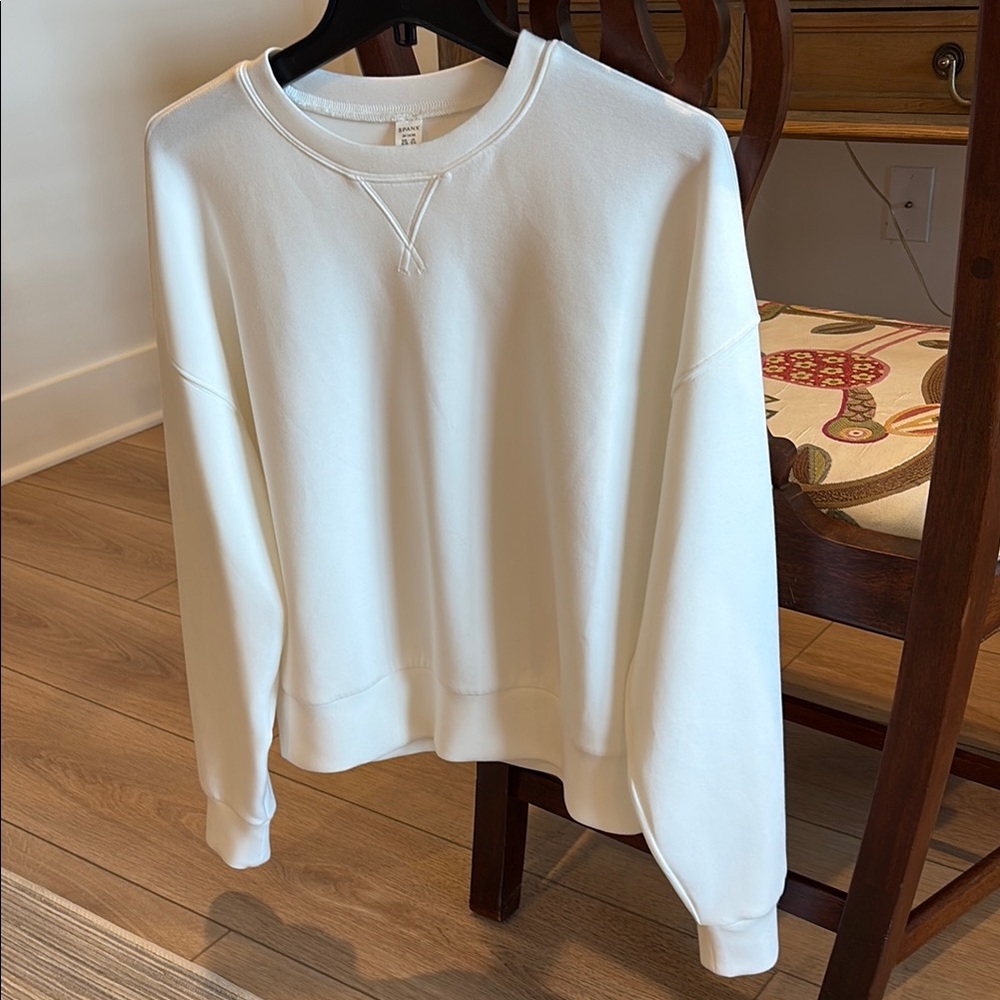 SPANX Women's White Crewneck Sweatshirt airessentials